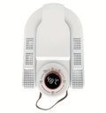 Electric shoe dryer with a timer and temperature control.