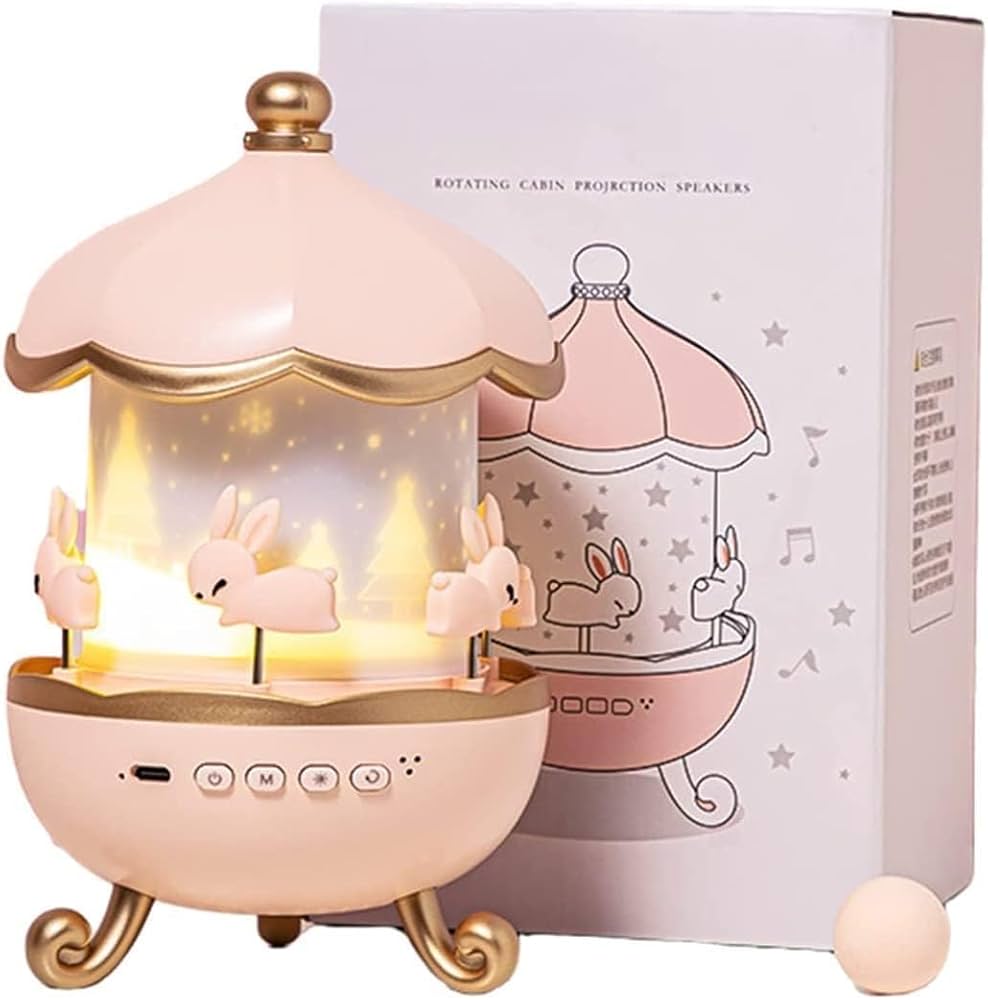 Bunny's Carousel Rotating LED Night Light