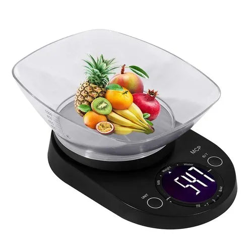 MCP Weighing Scale Digital For Kitchen Stainless Steel Weight Machine 5 Kgs With Free Bowl