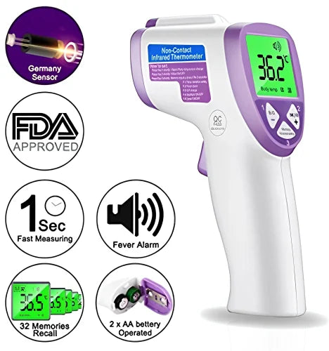 MCP YI-400 Infrared Forehead Thermometer Gun 3 Color Indicator