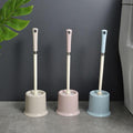 ound Toilet Cleaning Brush with Holder