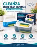 CLEANZA Liquid Soap Dispenser with Sponge Holder
