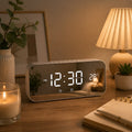 LED mirror digital alarm clock