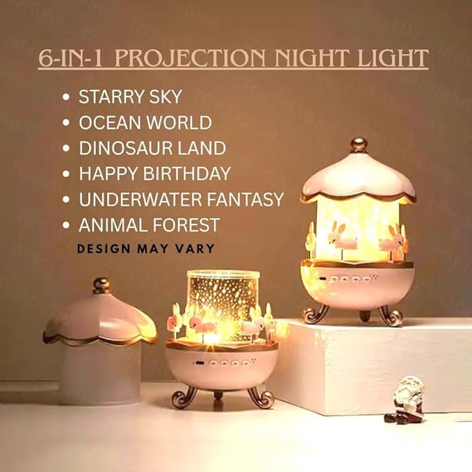 Bunny's Carousel Rotating LED Night Light