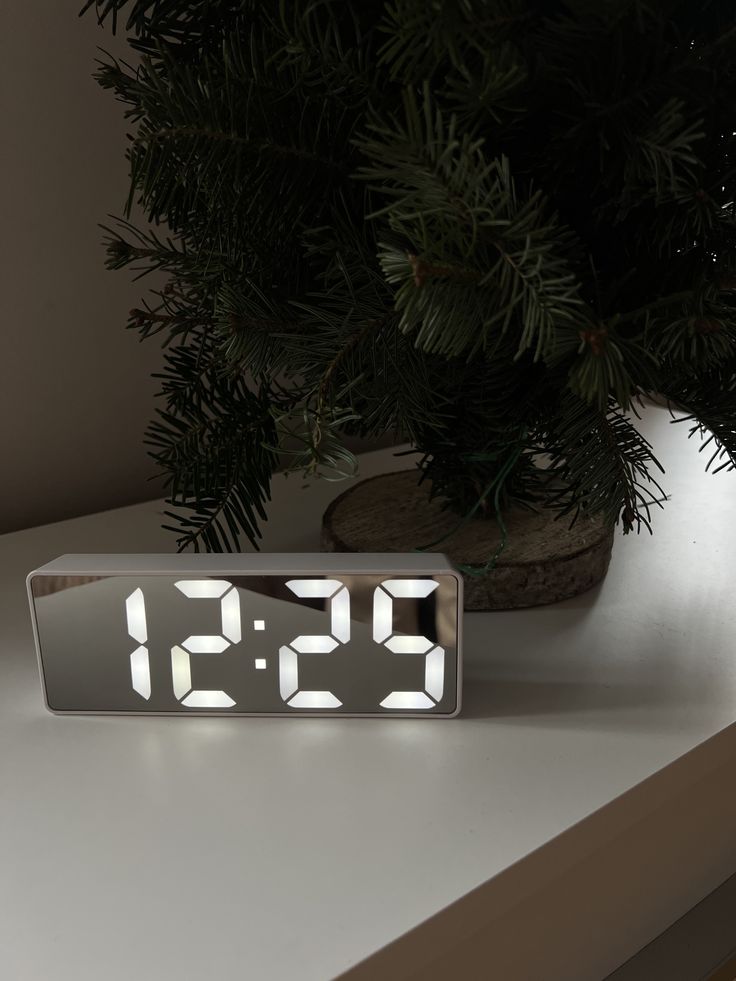 LED mirror digital alarm clock