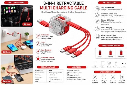 3 in 1 data cable
