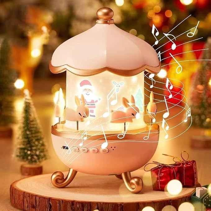 Bunny's Carousel Rotating LED Night Light